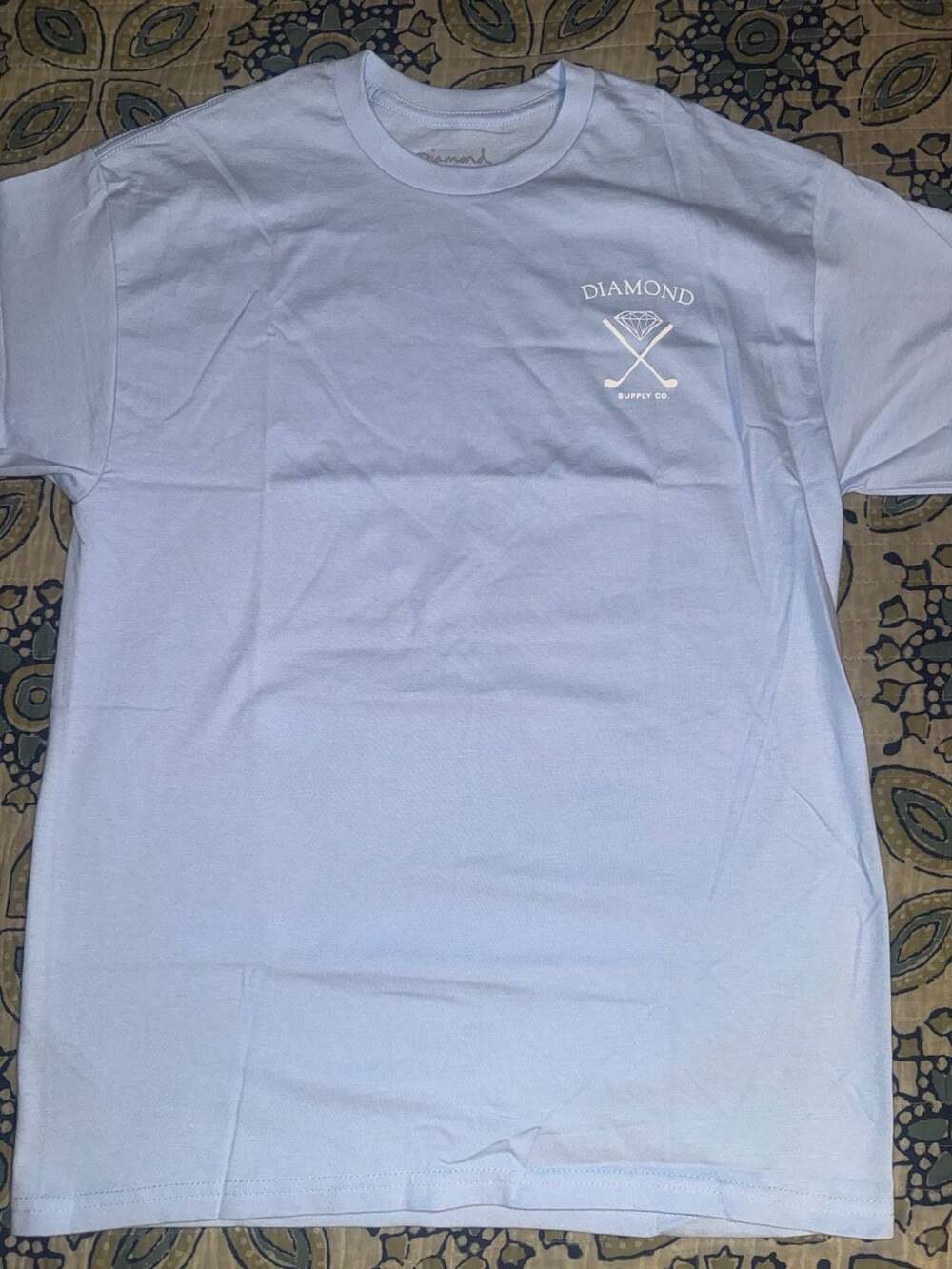 Diamond Supply Co Golf Classic T-Shirt Size Medium Light Blue
